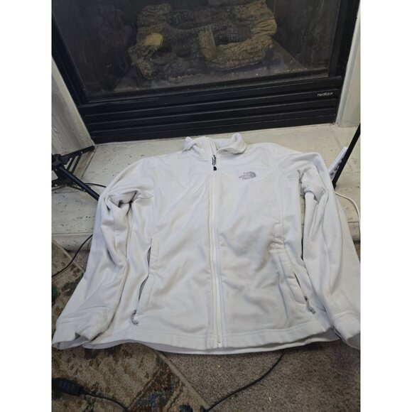 The North Face Denali Fleece Jacket Womens Medium White Full Zip Polartec - Picture 1 of 9